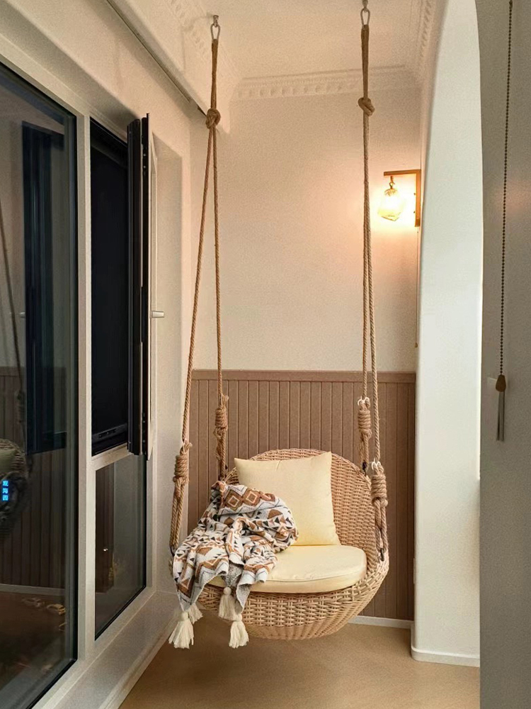 吊篮椅子室内秋千摇篮椅藤椅家用悬挂吊床摇椅阳台网红荡秋千吊椅