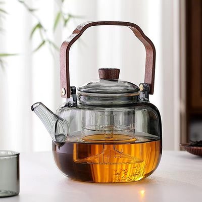 围炉煮茶提梁壶玻璃耐高温烧水泡茶壶电陶炉围炉煮茶器茶具套装