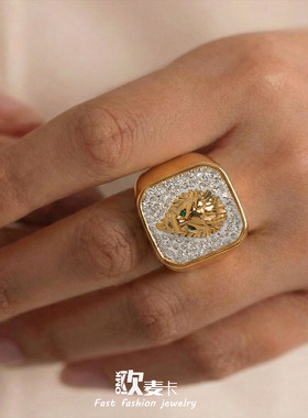 欧美ins轻奢简约设计方形狮子头