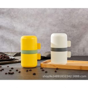 手磨咖啡机手冲咖啡杯研磨手摇磨豆机冲一体泡咖啡研磨机家用户外