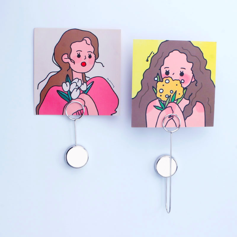 免打孔便签照片夹墙面粘贴备忘夹