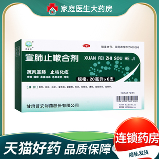 小儿疏风止咳化痰咽痒咳嗽非颗粒 6支 普安康 宣肺止嗽合剂20ml