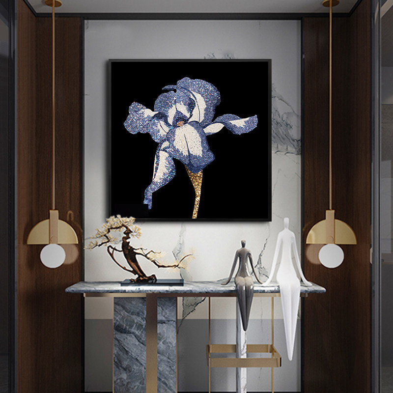 兰花客厅装饰画轻奢样品房