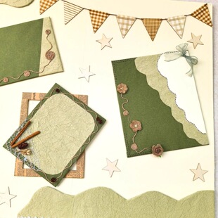 森林绿纹理纸环创莫兰迪绿色系坤灵装饰材料幼儿园主题墙边框布置