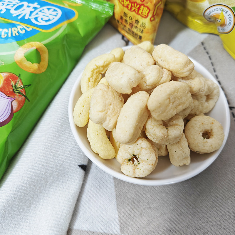 萌小佳膨化食品麦香鸡味蔬菜味香蕉味食品零食小食品小吃休闲