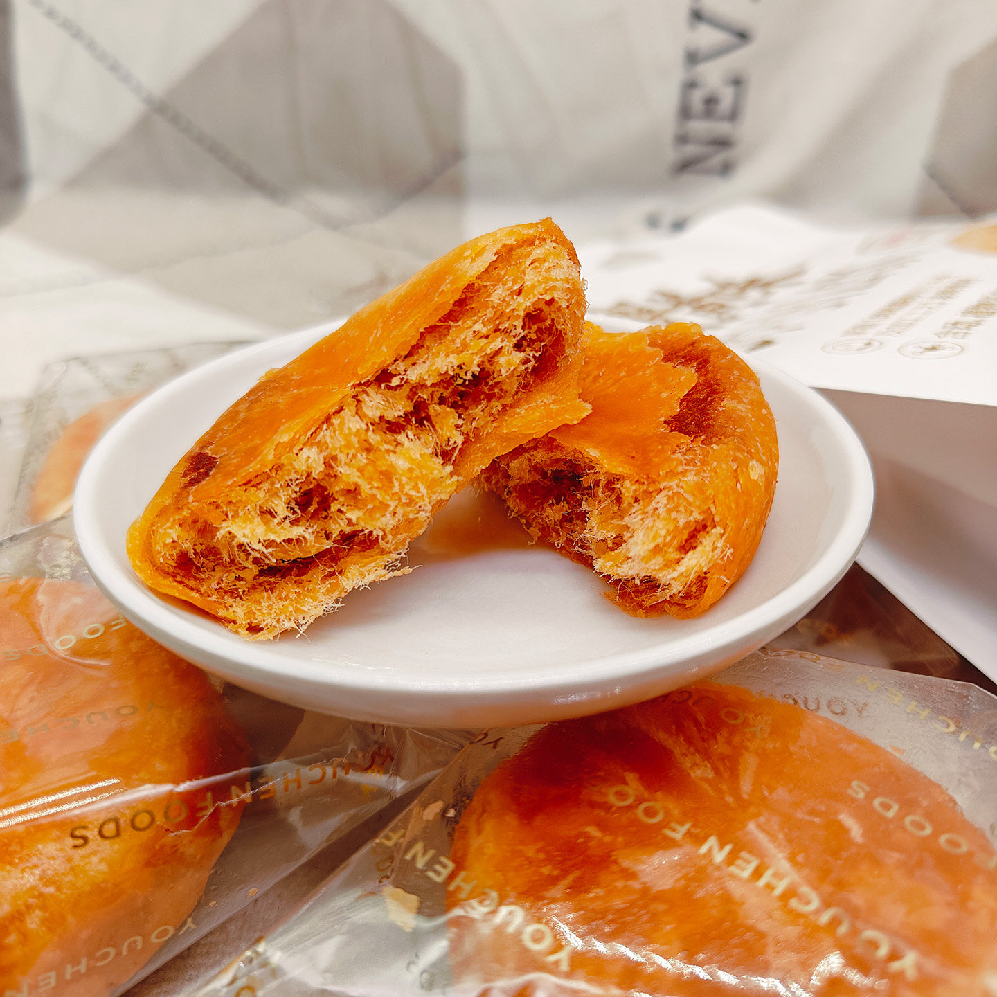 友臣肉松饼蟹黄味208g早餐早点