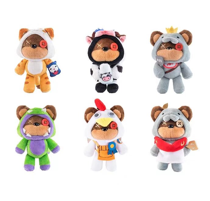 连体衣系列 提伯斯毛绒挂件盲盒 八周年限定海牛英雄联盟正品代购