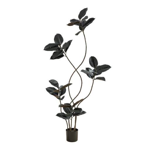 植物摆件客厅绿植沙发旁落盆栽落地黑金刚室内假树大型橡皮树