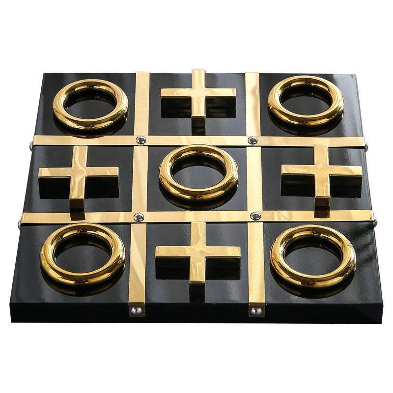 北欧轻奢象棋西洋棋专用摆件级感装饰品创意家居金属装饰工艺品