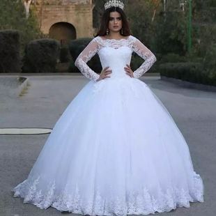 Dresses Wedding Gowns Bridal robe Long Dress Sleeves