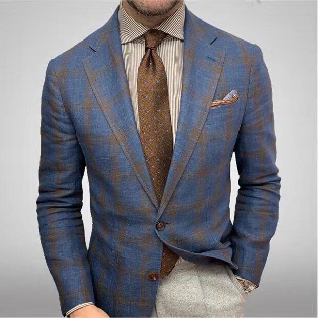 CheckLapelongSvsuit