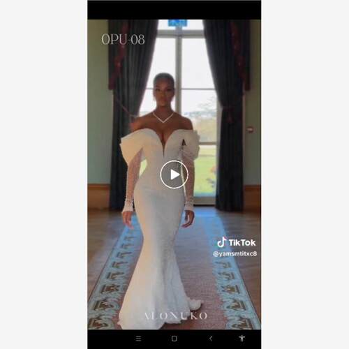 A-line White Wedding Dresses with Appliques Bridal Gowns
