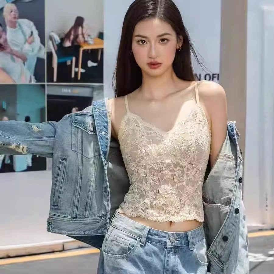 蕾丝吊带背心女保暖内衣带胸垫一体2025新款秋冬内搭可外穿打底衫,女士内衣/男士内衣/家居服,保暖背心,淘宝优惠券,粉丝福利购,淘宝优惠卷