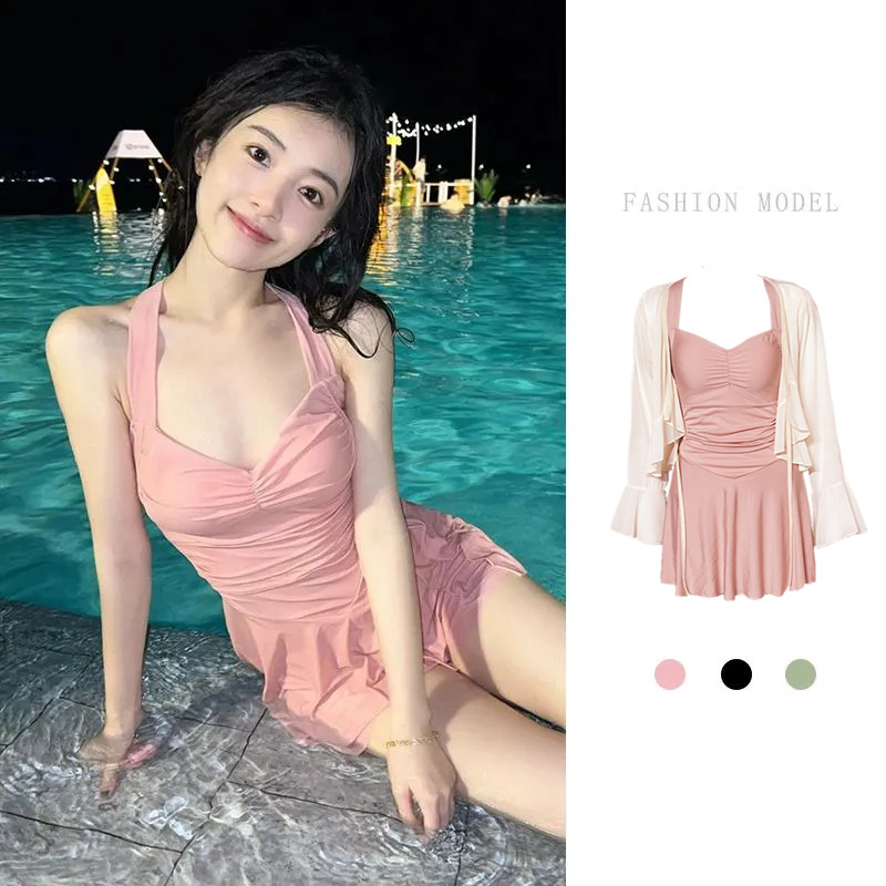 泳衣女裙式连体保守遮肚显瘦少女小胸聚拢韩版ins风防晒超仙罩衫,运动/瑜伽/健身/球迷用品,连体泳衣,淘宝优惠券,粉丝福利购,淘宝优惠卷