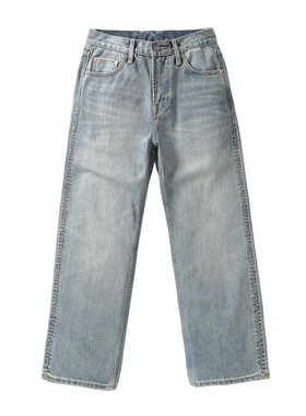 【典藏牛】C093宽松大直筒阔腿牛仔裤秋季新款男裤子