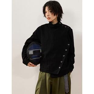 SAMEUOO「击剑玩家」打褶设计小众短款外套秋冬季微收腰显瘦上衣