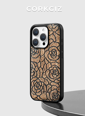CLOUDHIS创意木屑新款葡萄牙17木质适用于iphone17苹果14手机壳15保护套12ProXsMax磁吸花草刻印17air防摔