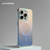 CLOUDHIS新款 赛博朋克炫彩镭射适用苹果15手机壳iphone磁吸保护套17全包pro软壳max高级感13防摔12透明硅胶潮