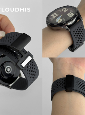 CLOUDHIS透气秋冬运动适用华为GT4表带watch3pro智能手表gt6腕带GT5夏新款高级感watch5男女高级感硅胶磁吸