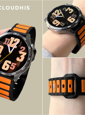 CloudHIS秋冬新款硅胶适用华为GT5手表表带GT4手表watch3/4新款男女GT6腕pro手表带GT2高级感GT3运动透气男女