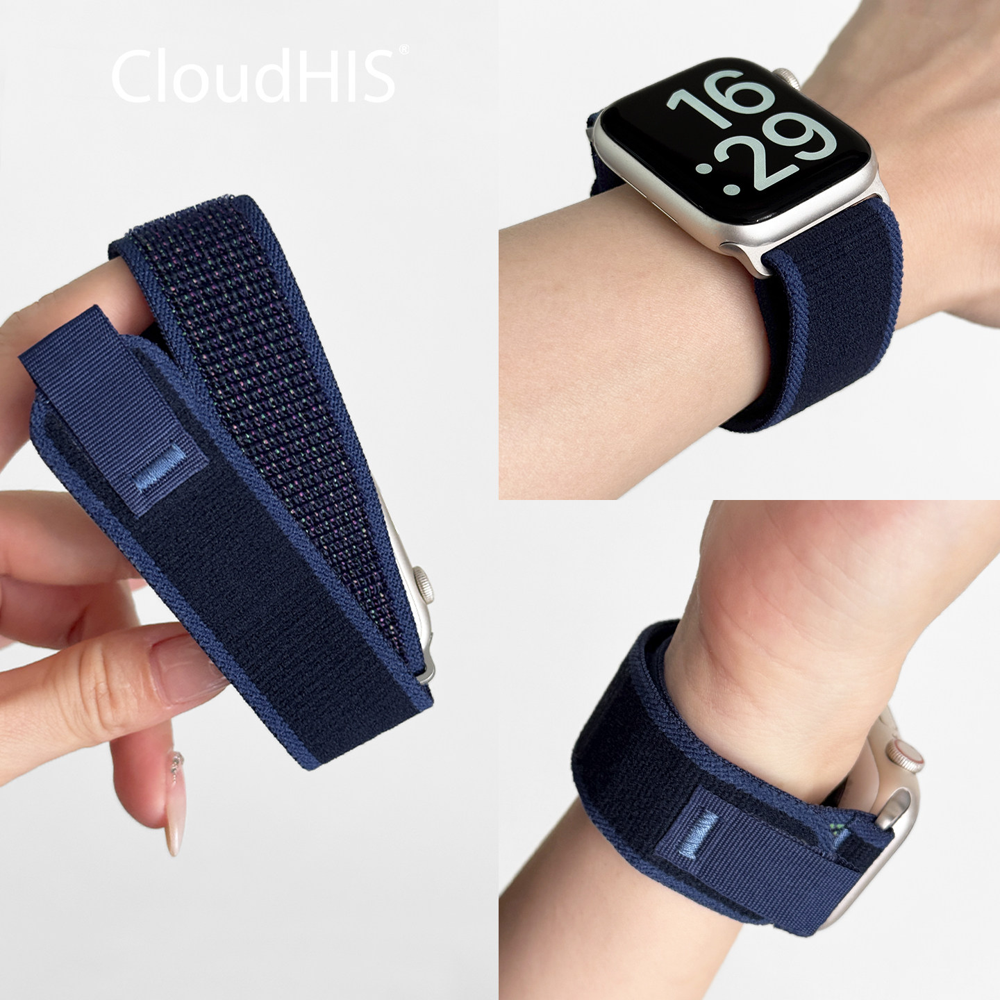 CLOUDHIS尼龙编织适用苹果表带s9图片