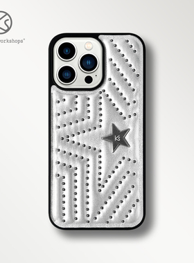 KASO新款限量版铆钉皮革适用华为mate50pro手机壳P40保护套全包rs时尚潮牌适用苹果14手机壳13promax高级感xs