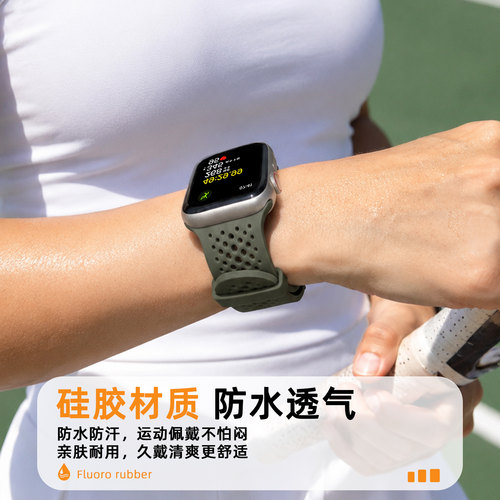 CloudHis硅胶表带适用苹果s12