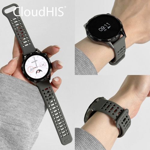 CLOUDHIS透气硅胶表带适用华为GT