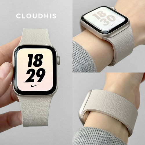 CLOUDHIS适用苹果S10硅胶手表带