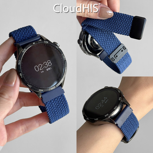 适用Watch5pro男款尼龙回环表带