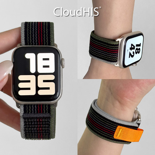 CLOUDHIS反光透气适用苹果表带