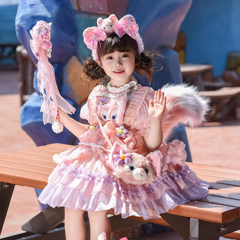 女童夏季连衣裙2026新款卡通玲娜贝儿洛丽塔公主裙儿童生日礼服裙图片