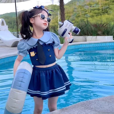 儿童泳衣女童分体泳装夏季新款女孩游泳衣女宝宝温泉度假游泳衣潮