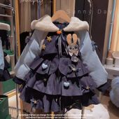 女童朱迪兔子警官外套棉服冬女宝宝加绒加厚派克服儿童潮流冲锋衣