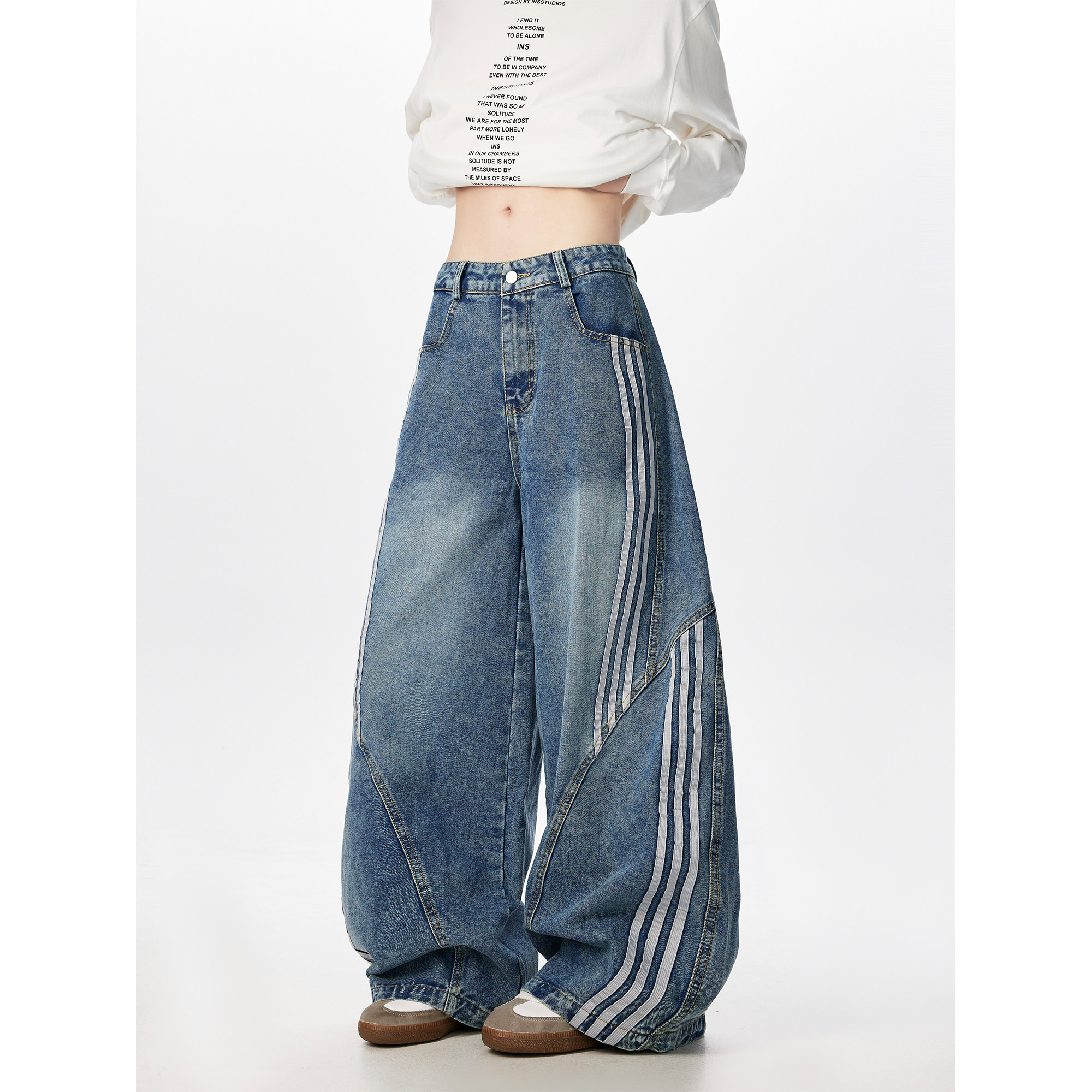 YORKZOOM美式复古风牛仔裤