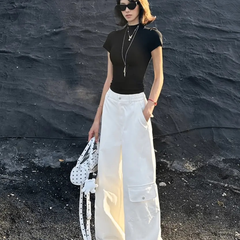 廓形美式工装裤口袋休闲裤