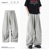 Zoom秋冬季 弯刀廓形伞兵裤 轻薄速干透气休闲裤 York 宽松工装 垂感