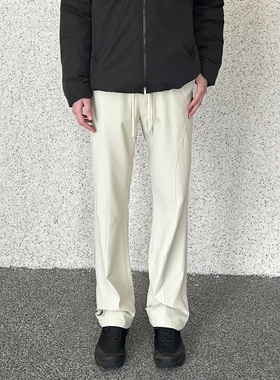 YORKZOOM秋冬季速干加绒透气拉链弯刀裤休闲裤长裤男户外运动直筒