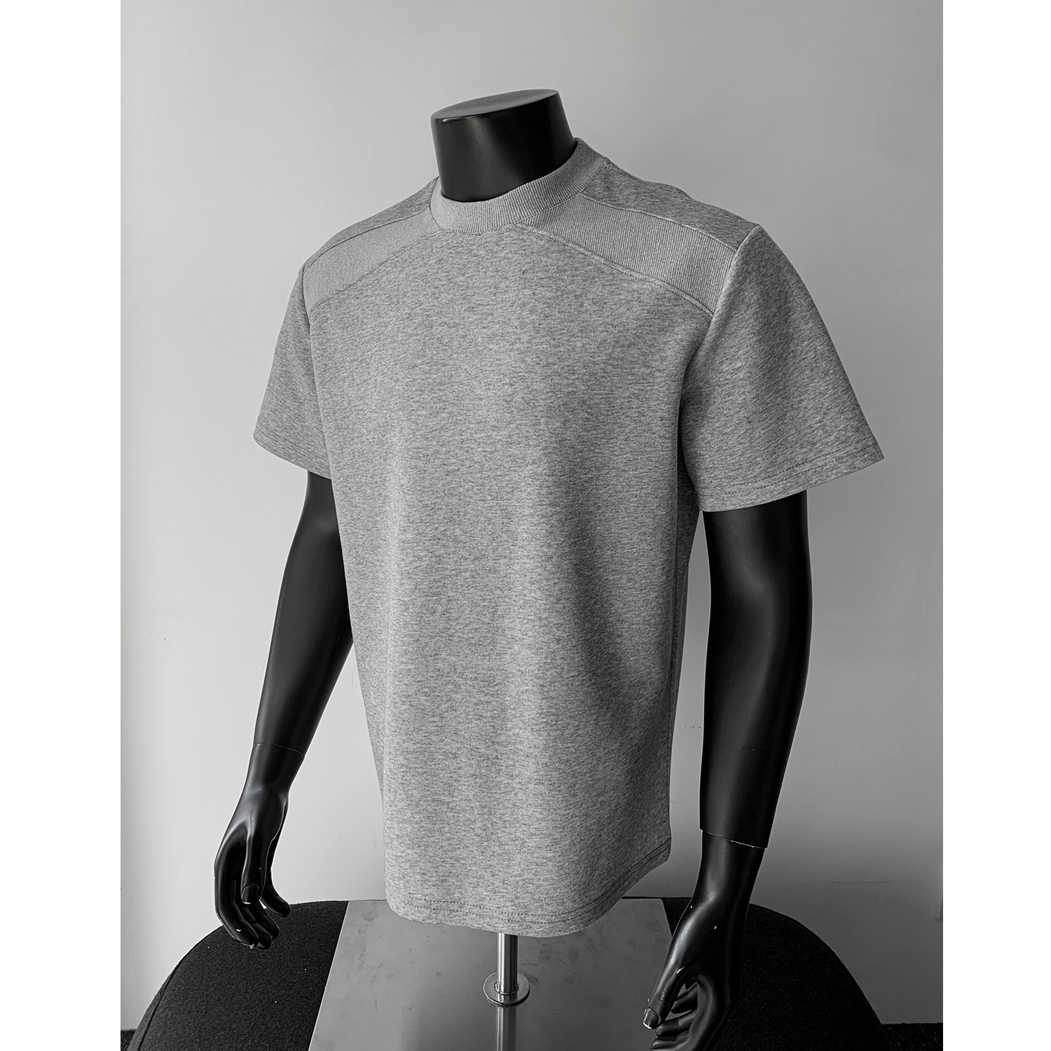 York Zoom夏季新款解构拼接短宽boxy短袖T恤圆领透气轻薄男士半袖