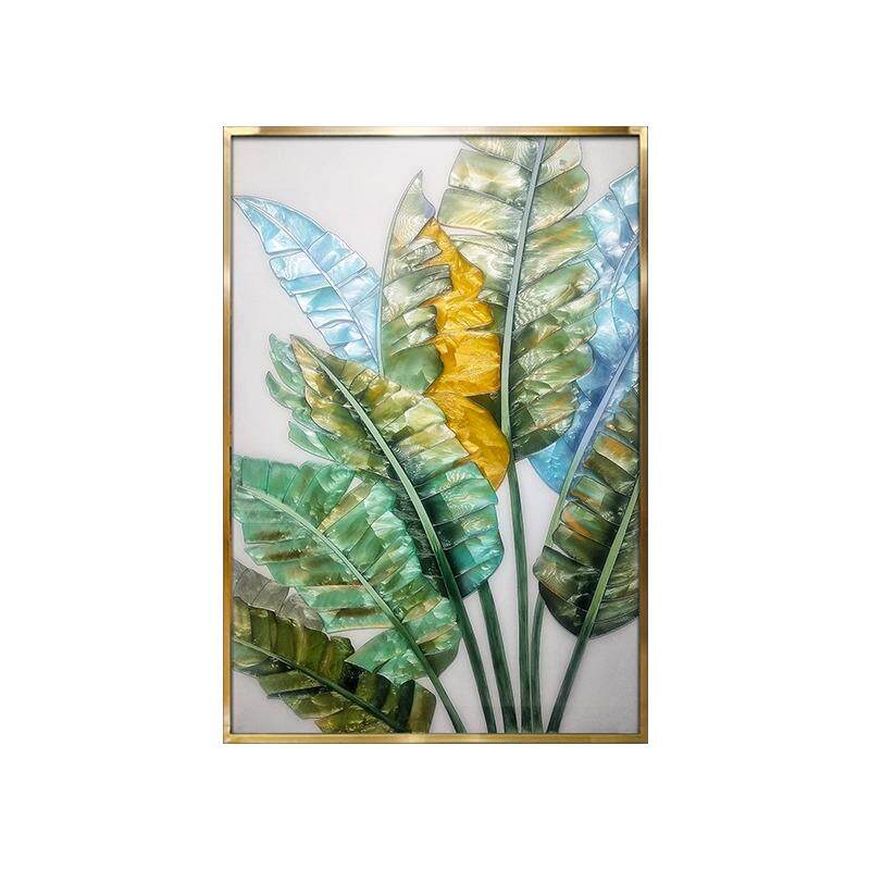 掐丝珐琅彩玄关装饰画现代简约立体客厅挂画玄幻轻奢壁画安家立业