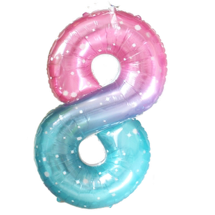 40寸蓝紫星空生日大数字铝膜气球ins风儿童宝宝拍照道具派对装饰