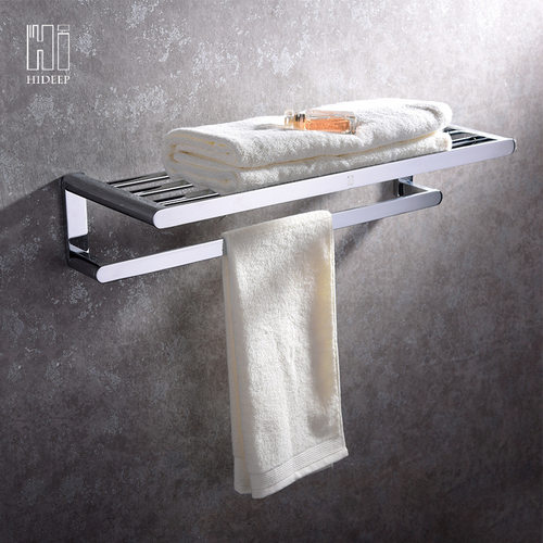 HIDEEP浴室挂件铜卫浴五金挂件浴室毛巾架双层浴巾架