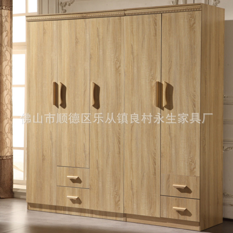 佛山整体衣柜 组合大衣柜 现代储衣柜带顶箱柜 五门更衣柜