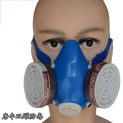 唐丰双罐防毒口罩头戴式劳保防护口罩kn95面具口罩活性炭厂家
