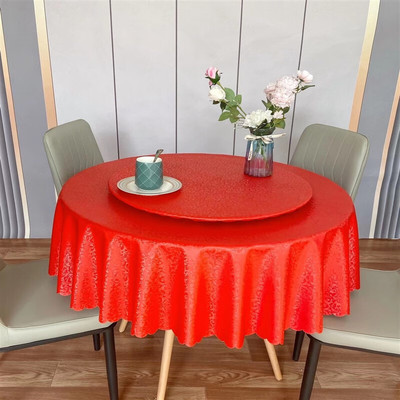 转盘餐桌圆桌免洗家用防水圆形桌布桌套台布套布防烫防油防滑