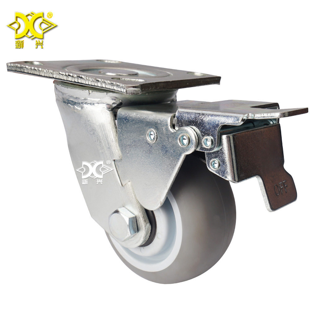 工厂直供 重型4寸TPR/TPE万向脚轮 AB刹静音脚轮 仓储设备推车轮,标准件/零部件/工业耗材,脚轮,淘宝优惠券,粉丝福利购,淘宝优惠卷