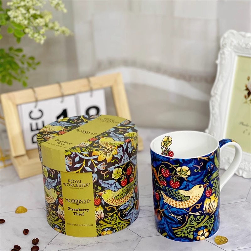 英国艺术家联名草莓小偷骨瓷马克杯水杯礼盒咖啡杯礼品生日礼物