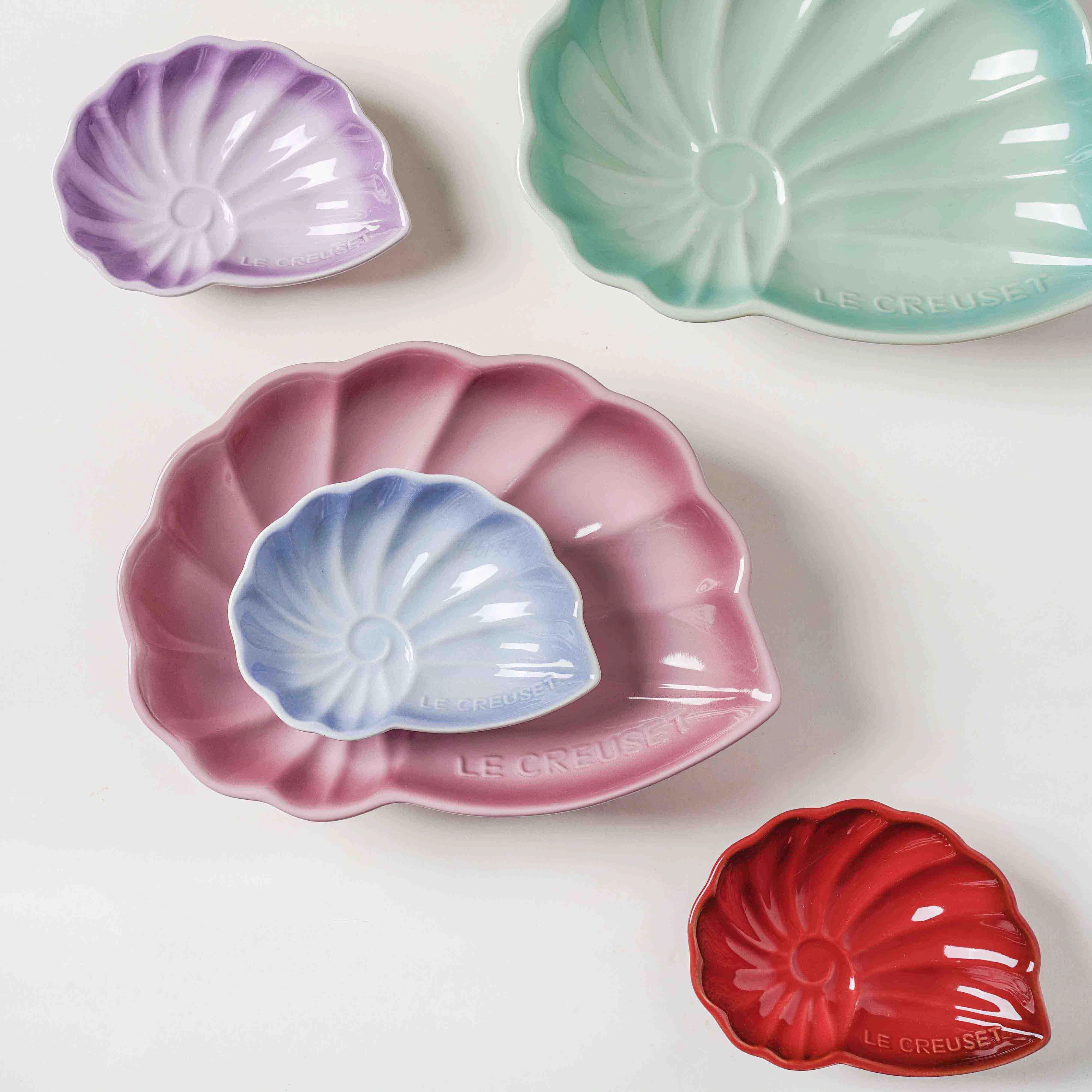 lecreuset酷彩陶瓷海螺盘子