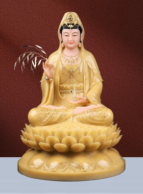 汉白玉观音菩萨家用供奉释迦牟尼佛像地藏王菩萨佛像娑婆三圣摆件