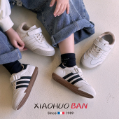 子2025秋季 男童运动小白鞋 新款 小孩子阿甘鞋 儿童德训鞋 真皮女童鞋